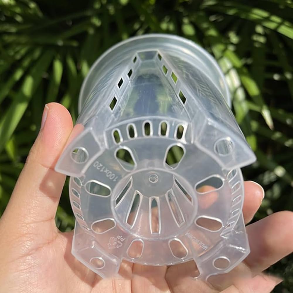 Amazon | 10個セット オーキッドポット 植木鉢 プランター 透明